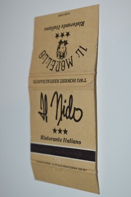 Il Monello Il Nido New York City 30 Strike Matchbook Cover
