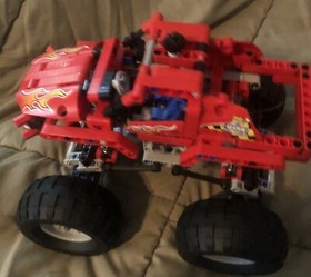 Complete Stickers Lego Technic set 42005  Red Flames Big Wheels Monster Truck