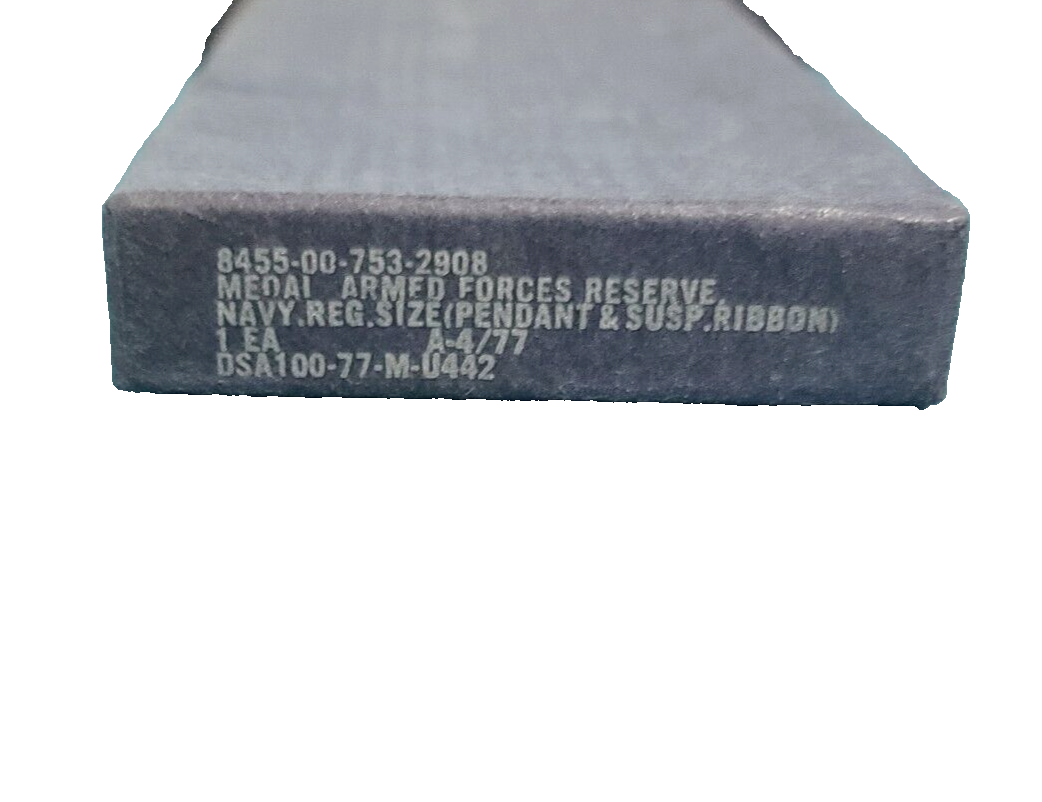 Navy Armed Forces Reserve MedalPin Back Gold Hourglass Device in