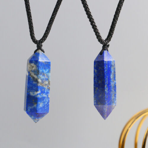 Collar de curación Reiki colgante hexagonal péndulo piedra cuarzo cristal natural - Imagen 176 de 271