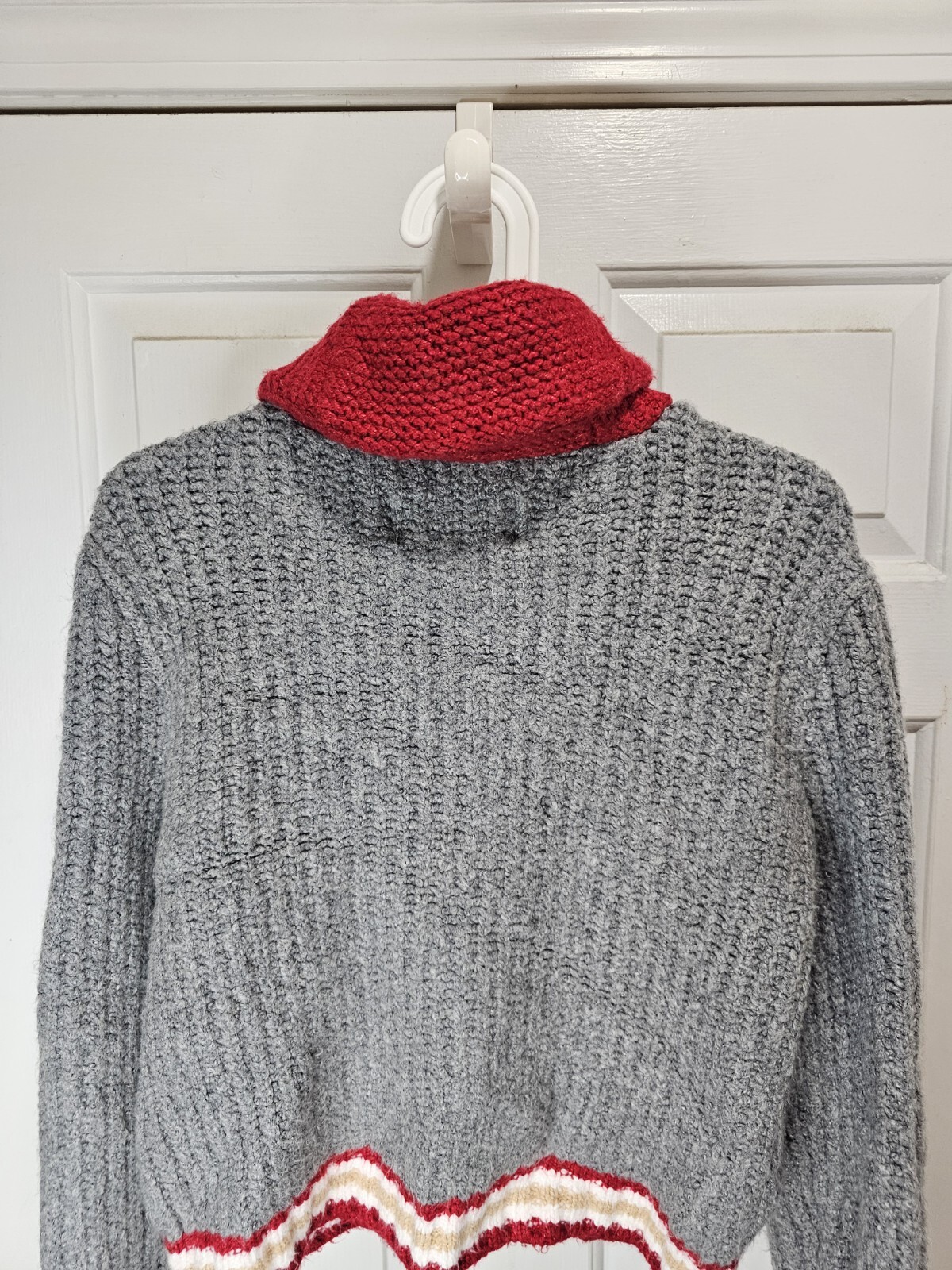 American Eagle Patchwork Knit Cardigan Sweater si… - image 9