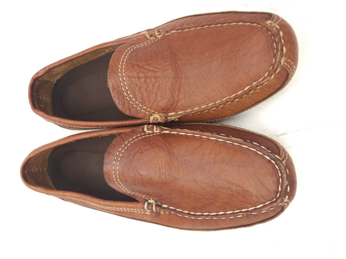 Duluth Trading Co Brown Pebble Leather Driving Loafer Men display picture 2