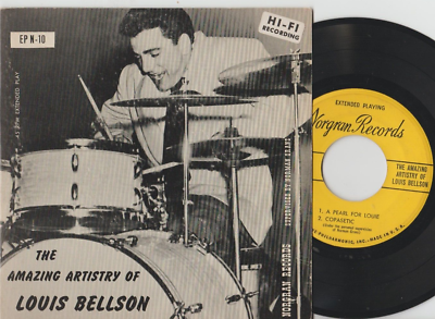 LOUIS BELLSON Amazing Artistry of 45 EP RECORD Norgran Records N