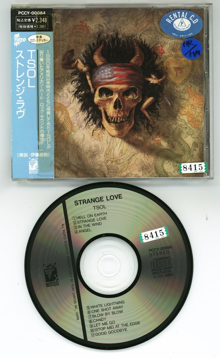T.S.O.L. Strange Love CD JAPAN PCCY-00084 1990 with OBI