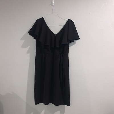 Eloquii mini wrap dress little black dress casual dress size 18 | eBay