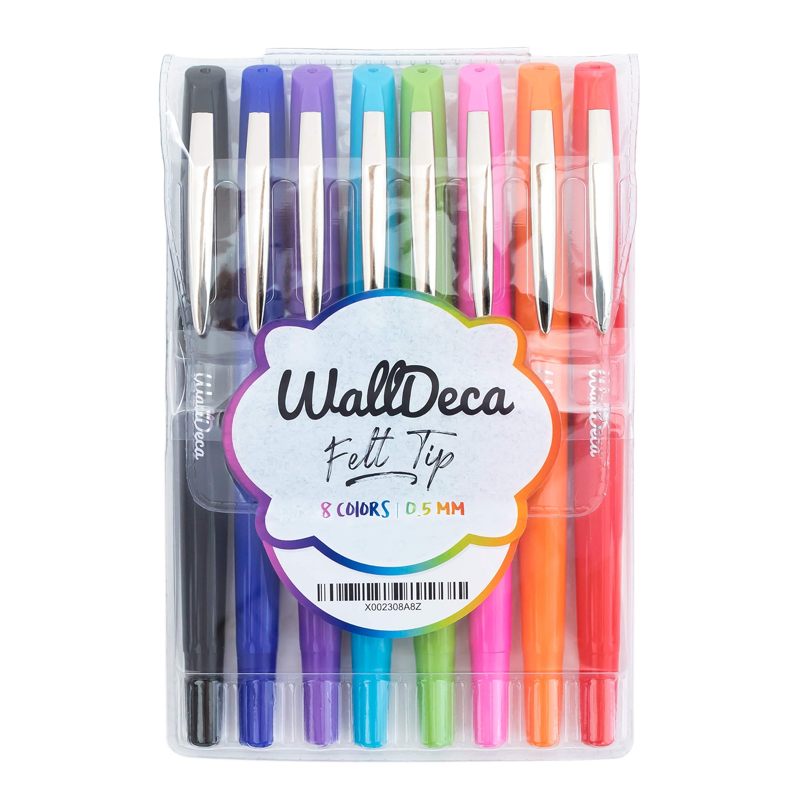 WallDeca Felt Tip Pens, Fine Point Color Pens (0.5mm), Colorful Journal Pens,...