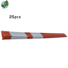25 Pcs 6 FT High Quality Reflective Markers Orange Driveway Markers Snow Stakes