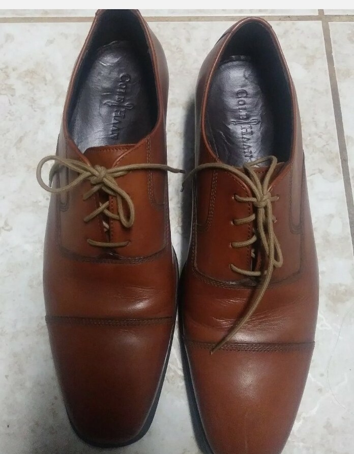 COLE HAAN Air Jefferson C10024 Cap Toe Oxford Shoes Brown 