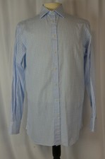 Pink Thomas Pink Men's Shirt Size 16 Cotton Button Up Career Check Standard Cuff