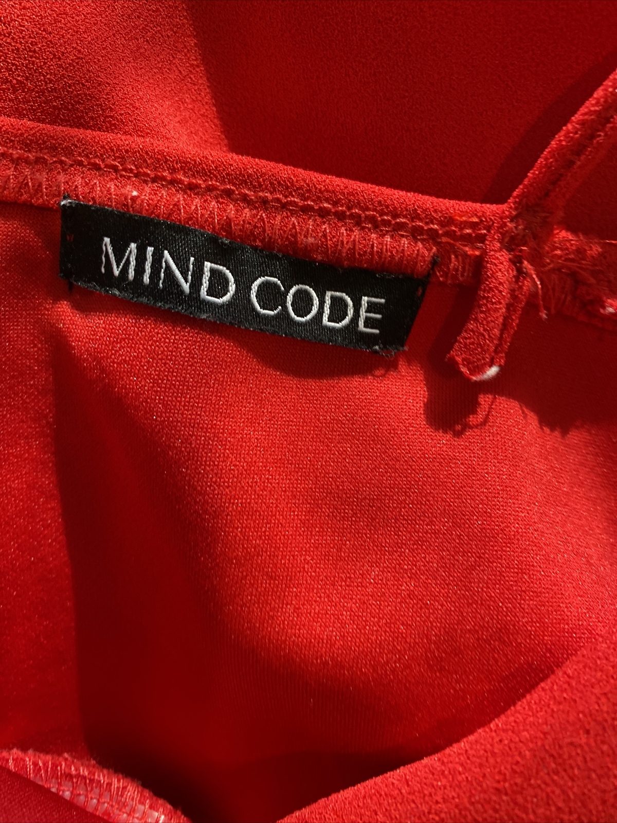 Mind Code Red Spaghetti Strap V Neck Cocktail Dre… - image 5