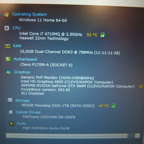 Clevo P170 17 Zoll HIGH END GAMING 8GB GTX l 1TB SSD Windows 11 l 16GB RAM NEU. - Bild 15 von 15