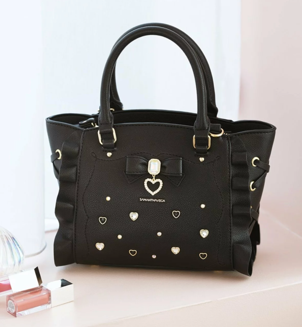 Samantha Vega 2way ショルダーバッグ Samantha Vega 2 Way Handbag Shoulder Side lace-up ribbon Flutter