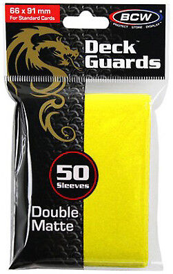 Deck Guards Matte Sleeves (50ct) - Yellow BCW GAMING SUPPLY BRAND NEW ABUGames - Picture 1 of 2
