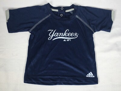 New York NY Yankees Baby Toddler Jersey Adidas Blue Grey Size 12 Months 12M 