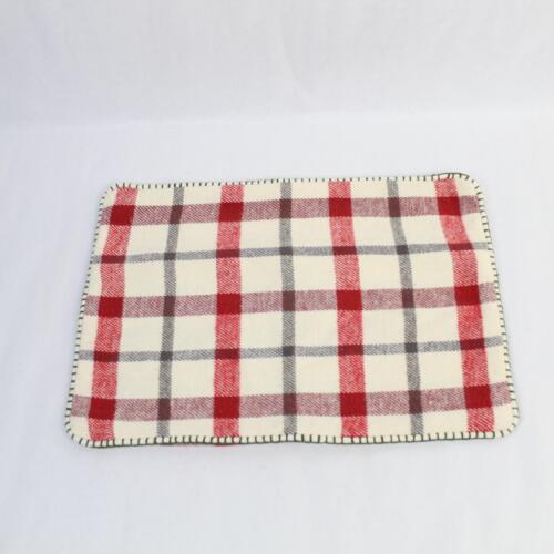 Creative Co-op Pillow Sham Cover Red Cream Zip Closure Plaid Home Decor - Picture 1 of 5