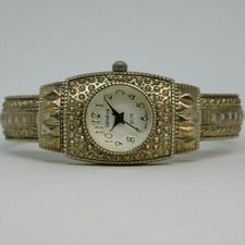 GENEVA Elite 750 Silver Tone Quartz Analog Women's Watch Sz. 6" New Battery