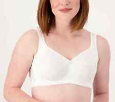 Breezies Wirefree Diamond Shimmer Unlined Support Bra White 36C A561421