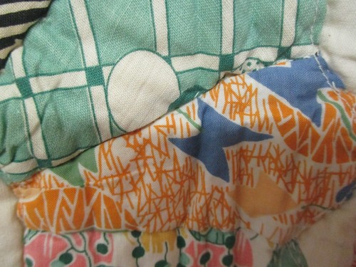 Trapunta vintage anni 40 rosa e bianco piatto Dresda - Foto 4 di 14