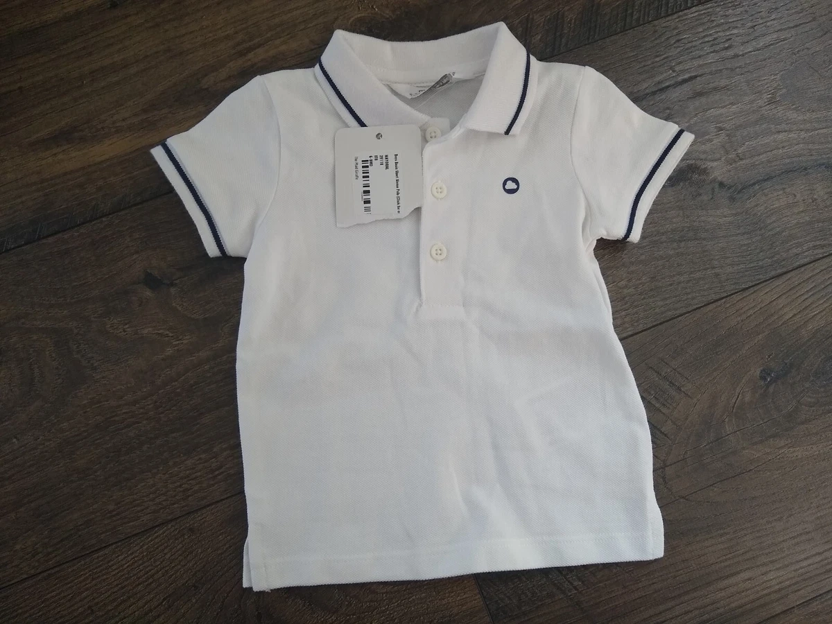 White polo shirt 6-9 clearance months