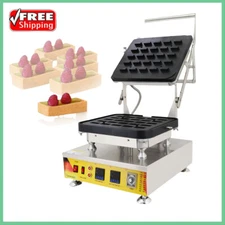 Electric Belgian Waffle Machine Non Stick Plates 25 Pcs/Mold Tartlet Maker 3200W