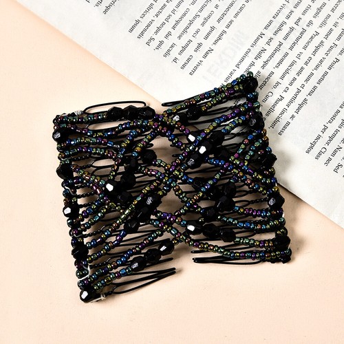 Mujeres Cuentas Mágicas Clips para el Cabello Doble Peine Elástico Deslizamiento Accesorios para el Cabello - Imagen 7 de 20