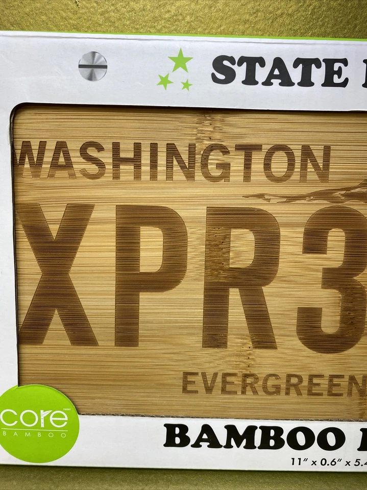 Tabla de cortar del estado de Washington placa de bambú para servir queso plato regalo Foto 4 de 4