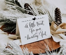 Rustic/Vintage 'tent fold' Wedding/Party 'A little treat for your dancing feet' 
