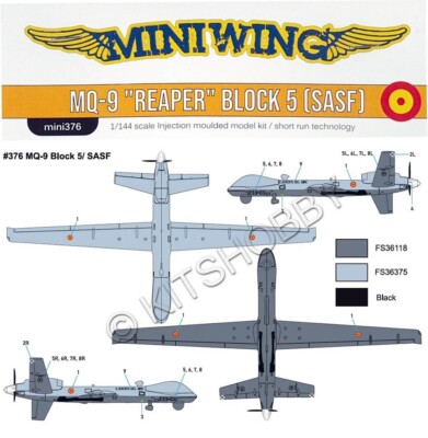 Miniwing 1/144 General Atomics MQ-9 REAPER Block5 Spanish AF