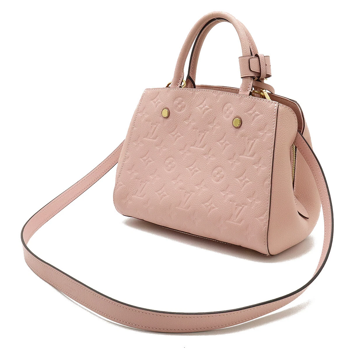 LOUIS VUITTON Montaigne BB Handbag Monogram Empreinte 2WAY Rose