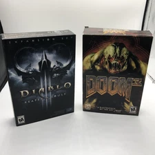 J4 Doom 3 (PC, Box, w/Manual) & Diablo 3 Reaper Of Souls(PC)