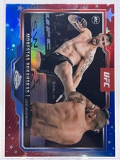 2025 Topps Chrome UFC - Modestas Bukauskas #8 Red & Blue Refractor (RC)