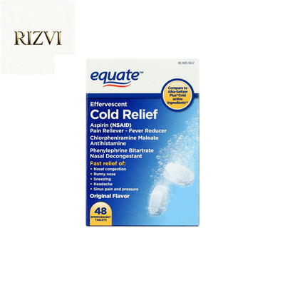 Equate Cold Relief = same ingredients as Alka-Seltzer Plus Cold.