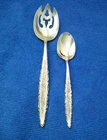2 Vtg LUNT Sterling Silver Spoons 8 1/4' Slotted & 6" Spoon