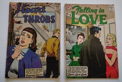 Two 1958 Comic Books Heart Throbs #51, And Falling In Love #16