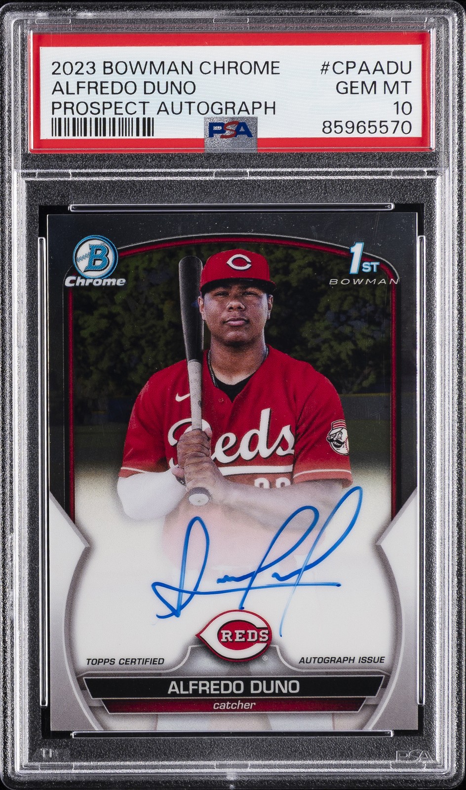 2023 BOWMAN CHROME PROSPECT AUTOS #CPAADU ALFREDO DUNO PSA 10 AUTO