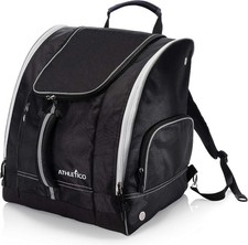 Athletico Ski Boot Bag Skiing 38 cm x 38 x 46 cm, Black with White Trim