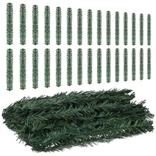 60 Pieces Christmas Garland Ties Artificial Pine Needles Santa's Factory Garl...