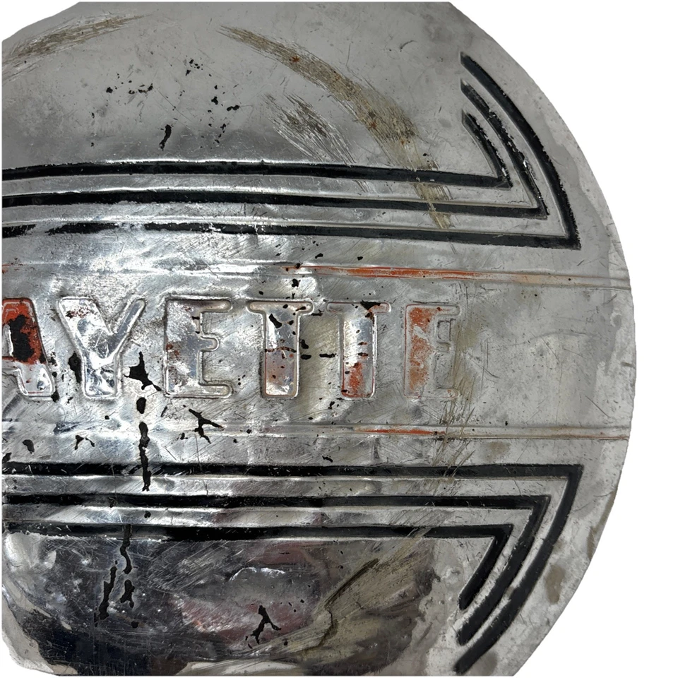 1937 1938 NASH Vintage Metropolitan Lafayette Tapacubos Cubierta de rueda Tapa central Abolladura Foto 3 de 4