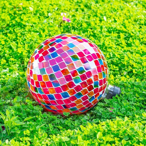 Gazing Ball, Glass Mosaic Gazing Balls Sphere for Garden Lawn Outdoor Ornamen... - Picture 4 of 9