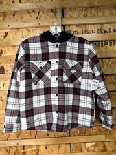 Original Deluxe Boys' Quilt Shirt Jacket - Black Combo, Medium