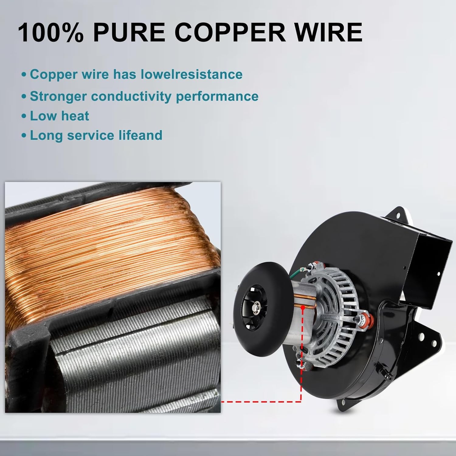 Replacement for Jakel J238-112-11258 Furnace Draft Inducer Blower Fan Motor New