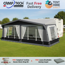 SIZE 7 NEW 2026 CAMPTECH KENSINGTON FULL AIR INFLATABLE CARAVAN AWNING 800-825