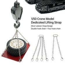 1 50 Scale Crane Model Lifting Chain Sling Rigging Accessory Silver Lobster Clip