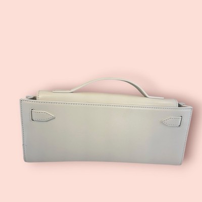 VERONICA BEARD Dash Belt Smooth Luxury Leather Clutch Top Handle