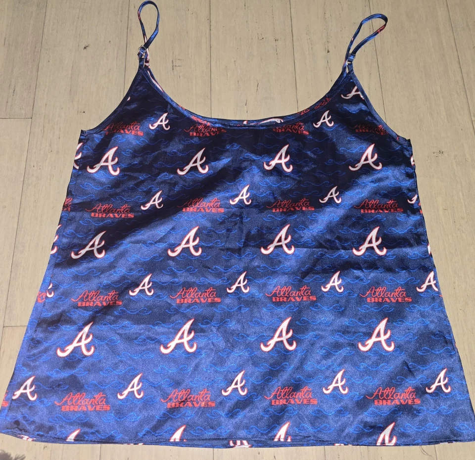 Atlanta Braves Concepts Sports Women’s Silky Satin Cami Top Size Medium  - Image 3 of 4