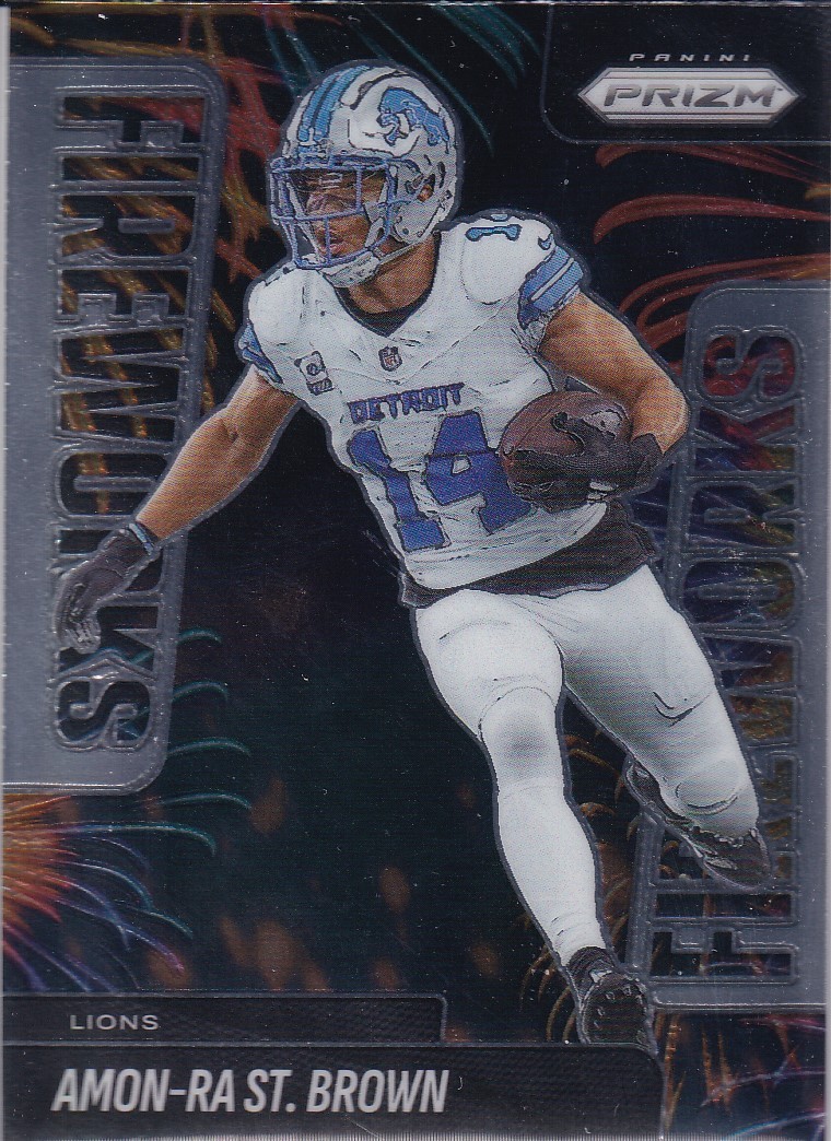 2025 Panini Prizm #16 Amon-Ra St. Brown Fireworks | eBay