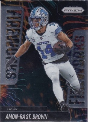 アーロン・ラムズデール PANINI PRIZM 自筆 25シリ 2025 Panini Prizm #16 Amon-Ra St. Brown Fireworks | eBay
