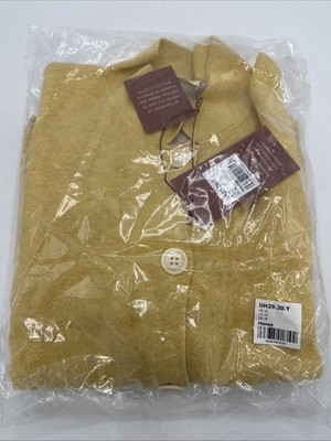Poetry Double Knit Button Jacket Boxy Fit In Honey US 16 NWT! 100% Cotton UH29