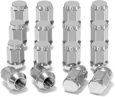 Golf Cart Chrome Wheel Lug Nuts for Club Car  EZGO, 1/2"-20 Size, OEM 14723-G1