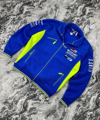 【SUZUKI ECSTAR】motoGP 公式 フリース XXLサイズ Vintage Suzuki Ecstar Racing MotoGP Full Zip Fleece Jacket Men